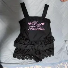 黒いフリル水着 Rose FanFan