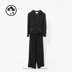 【美品】INGEBORG セットアップ パンツ スーツ リボンデザイン
