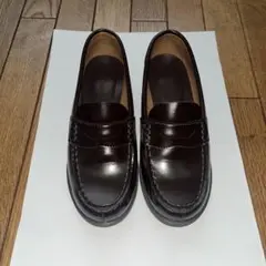 美品 ダークブラウン レザー ローファー