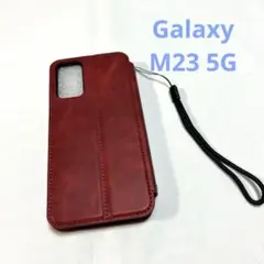 Galaxy M23 5G ケース 手帳型 レッド