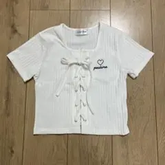 しまむら　編み上げトップス　150