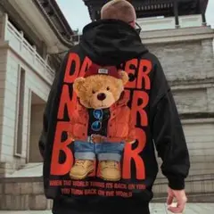 【新品・未使用】Bigbear メンズ パーカー くま バックプリント