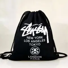 新品 STUSSY ステューシー ナップサック リュック ブラック