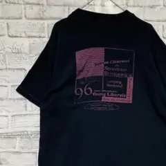 USA製90sヴィンテージTシャツ！シングルステッチ　ブラック半袖古着L730