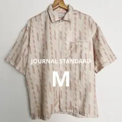 ジャーナルスタンダード　柄シャツ　半袖　M オレンジ