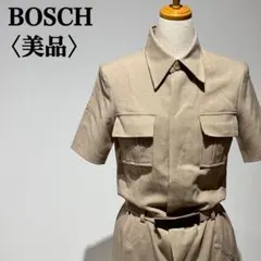 【美品】ボッシュ アイラインワンピース ベージュ ベルト付き 日本製