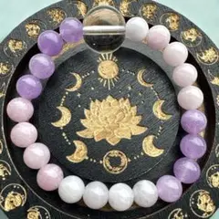 今月のサービスブレス❣️天然石 大玉ヒマラヤ水晶 モルガナイト ブレスレット