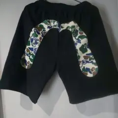 f*n様 EVISU ショートパンツ スエットパンツ ハーフパンツ 迷彩 エヴィス EVISU 2001 ハーフ パンツ カモフラージュ柄 石垣迷彩