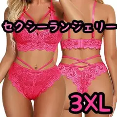 【3XL】セクシーランジェリー　上下セット　大きいサイズ　レース　ランジェリー