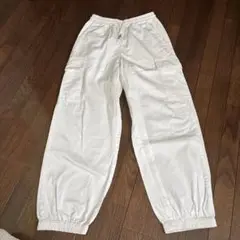 GU ティーンM カーゴパンツ　白