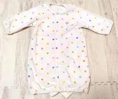 ツーウェイオール 50　60　白　水玉　男の子　女の子　あったか素材　西松屋