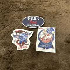 Pabst Blue Ribbon ステッカー 3枚セットPORKCHOP
