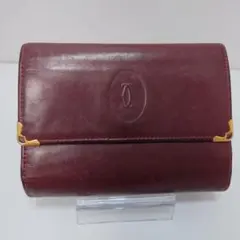 Cartier カルティエ 三つ折り 財布 がま口 ウォレット マストライン