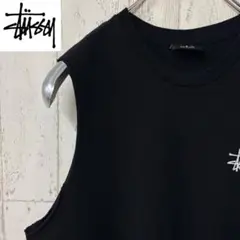 【激レア】STUSSY ステューシー　タンクトップ　ノースリーブ　完売モデル　黒