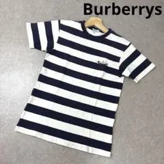 Burberrys バーバリー 半袖Tシャツ ボーダー ロゴ刺繍 150