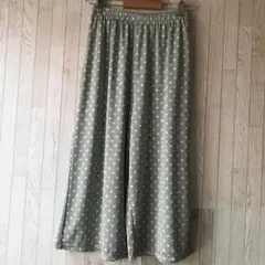 オリーブグリーン 水玉模様 ステテコ ルームウェア