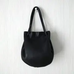 ミキアモ　michiamo　黒　レザーバッグ　ショルダーバッグ　ハンドバッグ