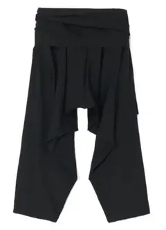 ✨極美品✨ヨウジヤマモト オム 23AW タスマニアフラノ 内股 ドレープパンツ YOHJI YAMAMOTO 23AW LAYERED DRAPED PANTS | HUES 福岡セレクト