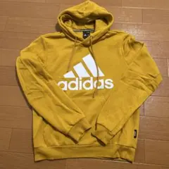 【美品】adidas イエロー フード付きパーカー Mサイズ