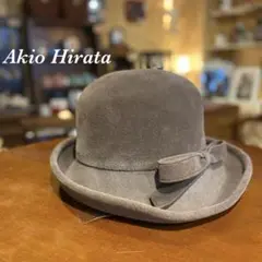 Akio Hirata アキオ ヒラタ　ストローハット　リボン　ピンク 57cm Akio Hirata アキオ ヒラタ ストローハット リボン ピンク 57cm