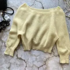 A1822 美品 カシミヤ100% スナイデル ショート丈セーター リブニット