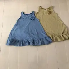 PETIT BATEAU ノースリーブワンピース　2枚セット　双子　女の子
