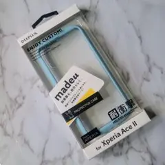 Xperia Ace II 用　 耐衝撃背面クリアケース 　ライトブルー　新品