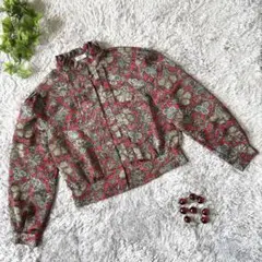 ✨良品✨【LEPORTE】長袖 ブラウス レッド レトロ 東京スタイル
