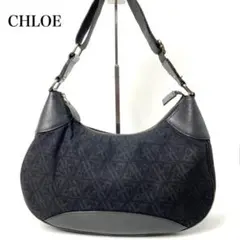 良品 CHLOE クロエ キャンバス ショルダーバッグ 総柄