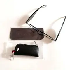 老眼鏡　+1.0 折りたたみ老眼鏡　収納ケース付き　ブラック　コンパクト