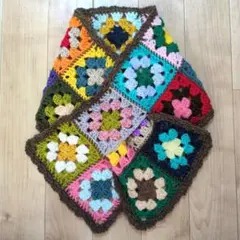 59 ハンドメイド グラニーモチーフマフラー