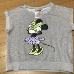 ミニーマウス ノースリーブTシャツ グレー