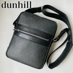 美品✨dunhill ショルダーバッグ ADロゴ ウィンザー PVC ブラック