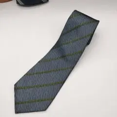 MARUZEN 100%シルク ネクタイ グレーとグリーン