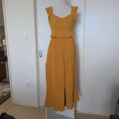 ベストとパンツス−ツ セットアップ　山吹色　Ｓ