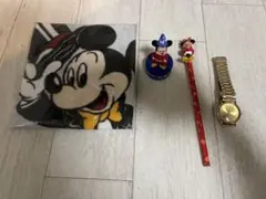【セール】ディズニーランド　ミレニアム腕時計　ハンドタオル　鉛筆　鉛筆削り