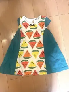 RAG MART スイカ柄 半袖ワンピース 95