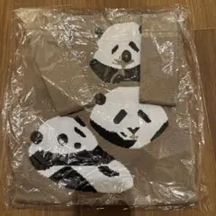 パンダデザイン ニットトートバッグ 新品