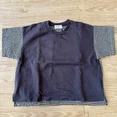 再値下げ⭐︎⭐︎Quoti use FITH ダークグレー チェック柄 Tシャツ