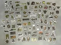 迷彩　アーミー　カモフラ シール　ステッカー 93枚入り