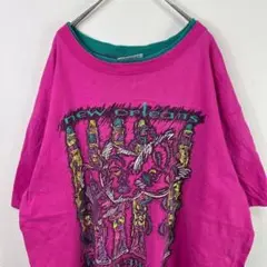 USA製 90s motowani 重着 Tシャツ ピンク