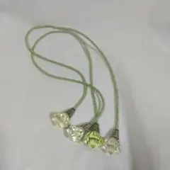 カーテンタッセル　クリスタル　アクリルクリスタル　2個セット　グリーン