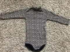 PETIT BATEAU 花柄長袖ボディスーツ 12m