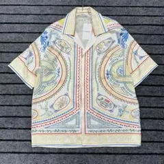 CASABLANCA カジュアル 半袖シャツ シルクシャツ Lサイズ