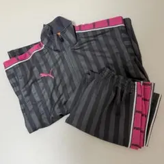 PUMA ジャージ上下セット SS グレー/ピンク