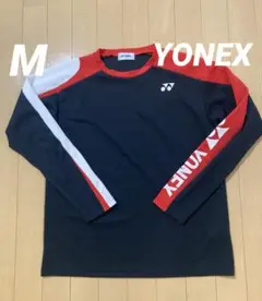 YONEX 長袖シャツ Mサイズ 黒/赤/白