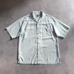 90s Tommy Bahama シルク オープンカラーシャツ ワイド 短丈 M