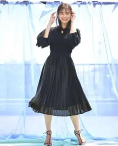 【近年】　ルイルエブティック　シアーレース・プリーツスカート　セットアップ