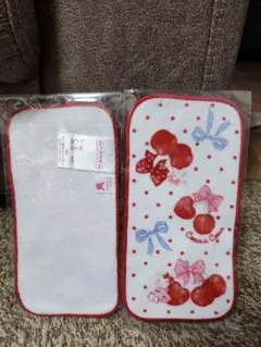 クーラクール✩.*˚チェリー柄ミニタオル2枚セット