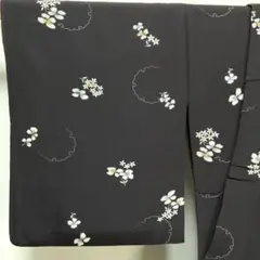 C293正絹　袷　雪輪　小紋　胴抜き　バチ衿　着物